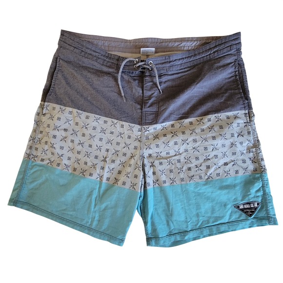 Santa Barbara Surf Shop Other - Santa‎ Barbara Surf Shop Board Shorts Mens 36 Blue Gray Colorblock Beachwear